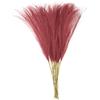 QUARKZMAN 16pz Erba di Pampa Finta 53cm Artificiale Finto Erba Pampa Decorativo per Riempitivo Vaso Pavimento, Decorazione Matrimonio, Decorazione Casa, Rosso Acero