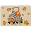 Artoid Mode Piante di foglie di acero e zucche Gnomo Autunno, decorazione stagionale da cucina, tappeto da terra per decorazione interna ed esterna, 40 x 60 cm