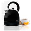 Mellerware - Bollitore elettrico in acciaio inox Spring! 2200W | 1,8L | 0-100ºC Riscaldamento rapido <3min | Indicatore livello acqua | Base 360º | Senza BPA | Design elegante e moderno | Nero