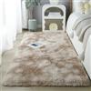 Hearda Tappeto Salotto Pelo Lungo Shaggy, Tappeto Peloso per Camera da Letto Morbido e Soffice Tie Dye Tappetino Peloso Pelo Lungo Moderno con Fondo Antiscivolo (Colore kaki B,140x200cm)