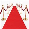 Jinfanshurich Tappeto rosso 1 m × 10 m con nastro biadesivo, tappeto rosso per matrimoni, eventi, feste, ingresso, antiscivolo, facile da tagliare (rosso, 1 x 10 m)