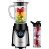 Steinborg Frullatore con bicchiere To-Go, frullatore, 500 Watt, 600 ml, brocca di vetro + borraccia da 570 ml, tappo a vite senza BPA, frullatore a 6 vie