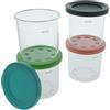 vhbw 4x contenitore 473 ml compatibile con Ninja CREAMI NC301, NC300EU, NC300 gelatiera - vasetto con coperchio, senza BPA, lavabile in lavastoviglie
