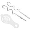 iplusmile 1set Ganci Per Sbattitore Manuale Acciaio Inossidabile Con Separatore Di Tuorlo Parti Di Ricambio Per Frullini Accessori Per Mixer Elettrici Di Ganci Per Impasto Facili Da Pulire E Resistenti