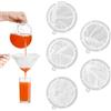 Hevysuo 5 Pezzi Filtri Maglia Fine,100/120/200/300/400 Filtro Succhi di Frutta,Filtri per Colino per Alimenti Nylon per Filtrare Liquidi,Olio,Caffè,Vino,Succhi E Marmellate,Bianco