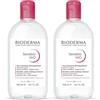 Bioderma Sensibio H2O BIPACCO Acqua Micellare Detergente Struccante Pelle Sensibile 2x500 ml