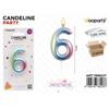 Sunlux Candeline Pastel Metal N. 6 9Cm /Pz Da 12**