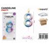 Wooparty Candeline Pastel Metal N. 8 9Cm /Pz Da 12**