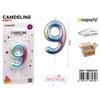 Wooparty Candeline Pastel Metal N. 9 9Cm /Pz Da 12**