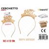 Sunlux Cerchietto Party H. Birthday Oro 12*18.5Cm /Pz Da 12**