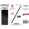 Altro Wooparty Cannucce In Pp Nero Riut. 48Pcs 7Mm*21Cm /Pz Da 10**