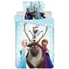 Jerry Fabrics Disney Frozen Snowflakes 03 biancheria da letto per bambini copripiumino 160 x 200 cm e federa 70 x 80 cm 100% cotone