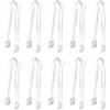 SAVITA 10 Pezzi 14,6 x 1,7 cm Pinza per Servire Buffet, Pinza Ghiaccio, Pinza per Ghiaccio in Plastica Trasparente Pinza da Cucina Piccola per Buffet Barbecue Antipasti e Dessert (Trasparente)
