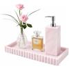 METEOROCK Bagno Vassoio Portaoggetti -24 x 10 cm Vassoio Decorativo In Silicone Con Bordo Smerlato, Svuotatasche Ingresso Per Profumi, Portagioie Da Comò, Organizer Da Appoggio Per Cosmetici, Candele e Gioielli