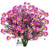 Siganorpy 4 margherite artificiali per esterni, decorazione primaverile ed estiva, resistenti ai raggi UV, in plastica sintetica, per interni ed esterni, da appendere, per giardino, casa, portico, festa di