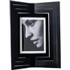 Arti & Mestieri Vibra piccolo - Porta Foto di Design 100% Made in Italy - in Ferro, 18,8 x 23 cm (Nero)