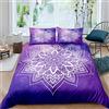 Homemissing - Set di biancheria da letto in stile bohémien, con mandala hippie, copripiumino esotico floreale, per bambini e adulti, in stile indiano, morbidissimo, misura matrimoniale