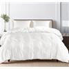LINENWALAS Set copripiumino in 100% Tencel Lyocell 4 pezzi Core Bedding - 1 copripiumino, 1 lenzuolo con angoli e 2 federe, morbido, premium rinfrescante set copripiumino eucalipto (King, bianco)