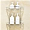 Eivdru Portaoggetti Doccia ad Angolo, Scaffale Angolare a 2 Ripiani, Porta Shampoo e Bagnoschiuma con Ripiani, Montaggio a Parete Scaffale da Bagno in Alluminio