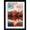 FOSER Cornice portafoto formato A4, 1 pezzo, versatile, in legno nero, per parete e tavolo, con ganci da parete e supporti (nero, A5 (14,8 x 21 cm), 1 x