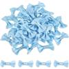 QUARKZMAN 100Pz Fiocchetti Blu 1.2 x 0.6 Mini Fiocco di Nastro Piccoli Fiocchi Raso Multicolori Ingrosso per DIY Cucito Scrapbooking Regalo Presente Decorazione Casa Natalizi