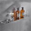 CALUCAB Mensola da bagno in acciaio inox da 20 cm, montaggio a parete, finitura spazzolata, stile semplice, mensola da cucina per doccia per la casa (argento cromato, 40 cm)