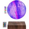 UVEHAS Lampada lunare galleggiante magnetica - Lampada lunare galattica con stampa 3D rotante e levitante a 16 colori LED per regali, luci notturne per la casa