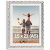 Victor cornice portafoto "Rubens" oro bianco 15x21 cm - profilo: 30 x 20 mm - stile barocco antico - vetro vero - decorazione per la casa