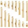 BENECREAT 56 pz 8 Misure Acciaio Inossidabile Placcato Oro 18K Chiusura A Slitta su Tubi Tappi Terminali Chiusure Chiusure A Cursore Accessori per Gioielli per Bracciale Orecchini