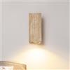kaixunl Lampada a parete Pietra Gialla Travertino Applique Wabi-sabi Lampade in Pietra Forma di Pilastro Rettangolare Applique luci calda per camera da letto sala da pranzo cucina ingresso corridoio