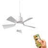 Xoeminor Ventilatore da Soffitto con Luce e Telecomando, LED Ventilatore Dimmerabile da Soffitto con 30W E27 Lampada Integrata, 3 Colori Chiari, 3 Velocità, Silenzioso, per Soggiorno, Camera, Ufficio (Bianco)