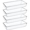 Giklux Set di 4 Organizer Cassetti Cucina Trasparente, 30CM Plastica Organizer per Cassetti Bagno Scrivania Letto Scatole Cassetto, per Contenitori Trucchi Posate Gioielli Organizzatore Cassetti Portaoggetti