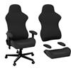 mongtsamz Coprisedia Gaming 4 Pezzi, Copertura Sedia Gaming Elastica di Alta Qualità, Lavabile con Copri Sedia Gaming per Sedia Ufficio, Gamer, Office, Scrivania