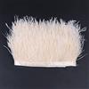 Wambere Strisce di tessuto con piume di struzzo, con piume di struzzo, frange con nastro di raso per Dream Catcher Crafts, costumi, cappelli, fai da te, decorazione per la casa, Halloween, decorazione fai da