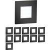ledscom.de 12 LED, luce per scale/faretto da incasso a parete FEX per interni ed esterni, di forma quadrata, nero, 85 x 85 mm, bianco freddo
