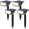 GOLUMUP Luci Solari da Esterno, 36 LED Faretti Solari da Giardino, Cortile, Sentiero, Piscina e Campeggio Impermeabile IP67 (Bianco Freddo, 4)