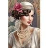 Starnearby Diamond Painting Donna Elegante Grandi Dimensioni 5D Diamond Painting Kit Completo Grande Artigianato Pittura Mosaico con Diamanti Rotondi Pittura Diamante 5D Fai da te 40x60cm