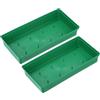 M METERXITY Set 2-Pz Vassoi per Centrotavola Floreali, Ciotola in Plastica 9,65 Pollici Base per Composizioni Floreali per Tavolo/Festa/Matrimonio, Scatola Porta Fiori Rettangolare [Verde]