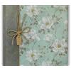 Instant Project Album Fotografico GArden 24x24 cm Grigio con Copertina Floreale - Album Foto da Incollare con 20 Pagine Bianche e Pergamena Protettiva - Elegante con Fiocco in Corda