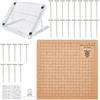 YUEMING Set di tavole in macramè, 18 x 18 cm, macrame con supporto regolabile e aghi a T in acciaio per intrecciare bracciali, corde nodi, sciarpe
