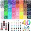NNBWLMAEE Colorful DIY Resin Rhinestone Kit, 32000 Pcs Multicolor Bedazzler Kit with Rhinestone, 3-5mm Gems for Bedazzling Kits, Include Storage Box Tool, Bedazzle Kits for Nail, Diamond Art, Clothes (40,4MM)