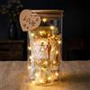 Fancysky Bottiglia Luminosa a LED per Matrimonio，Bottiglia Luminosa per Soldi，Bottiglie Luminose Vetro Regalo (Mr & Mrs WITH FLOWERS)