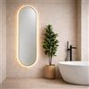 Kiamami Valentina - Specchio Retroilluminato A Led 60X160cm Cornice Effetto Ottone