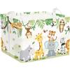Clastyle Cesto Portabiancheria Animale Rampicante Cestino Portaoggetti Pianta Cesta Biancheria Genitori per Organizzare Giocattoli Vestiti, Zebra Tigre Elefante, 40x30x30 cm