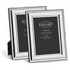 Edzard Set di 2 cornici portafoto placcate argento, 10 x 15 cm, tramonto, non ossidanti, finitura lucida, parte anteriore in vero vetro e retro in velluto di alta qualità, esposizione verticale o
