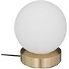 ATMOSPHERA CREATEUR D'INTERIEUR Lampada a sfera Dris, vetro e metallo, bianco, H16 cm