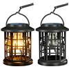 GOMETY 2 lampade solari per esterni sospese, lanterne solari per esterni, luce tremolante bianca calda, IP65, impermeabili, luci solari con clip per balcone, terrazza, giardino, cortile