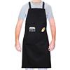 ILLUVA Grembiule da Cucina Chef, Impermeabile Nero Grembiule da BBQ Cucina, Grembiuli con Tasche Chef di Cucina