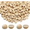 TOAOB THE ONE AND ONLY BABY TOAOB 100 Pezzi Mezza Palline in Legno Naturale Mezze Sfere Metà Perline 10mm Senza Foro Perle per Natalizi Decorazioni e Feste Progetti Fai da Te