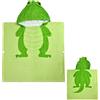 Cozlly Poncho Mare Bambino Telo Mare Cotone Accappatoio Asciugamano Piscina Teli per Ragazze e Bimbi 2-6 Anni (Dinosauro)